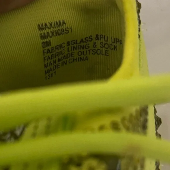 Steve Madden MAXIMA Lace Up Rhinestone Neon Green Chunky Heel Sneakers Size 8 - Picture 14 of 14